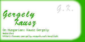 gergely kausz business card